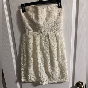 Pretty Good Strapless Cream Dress
